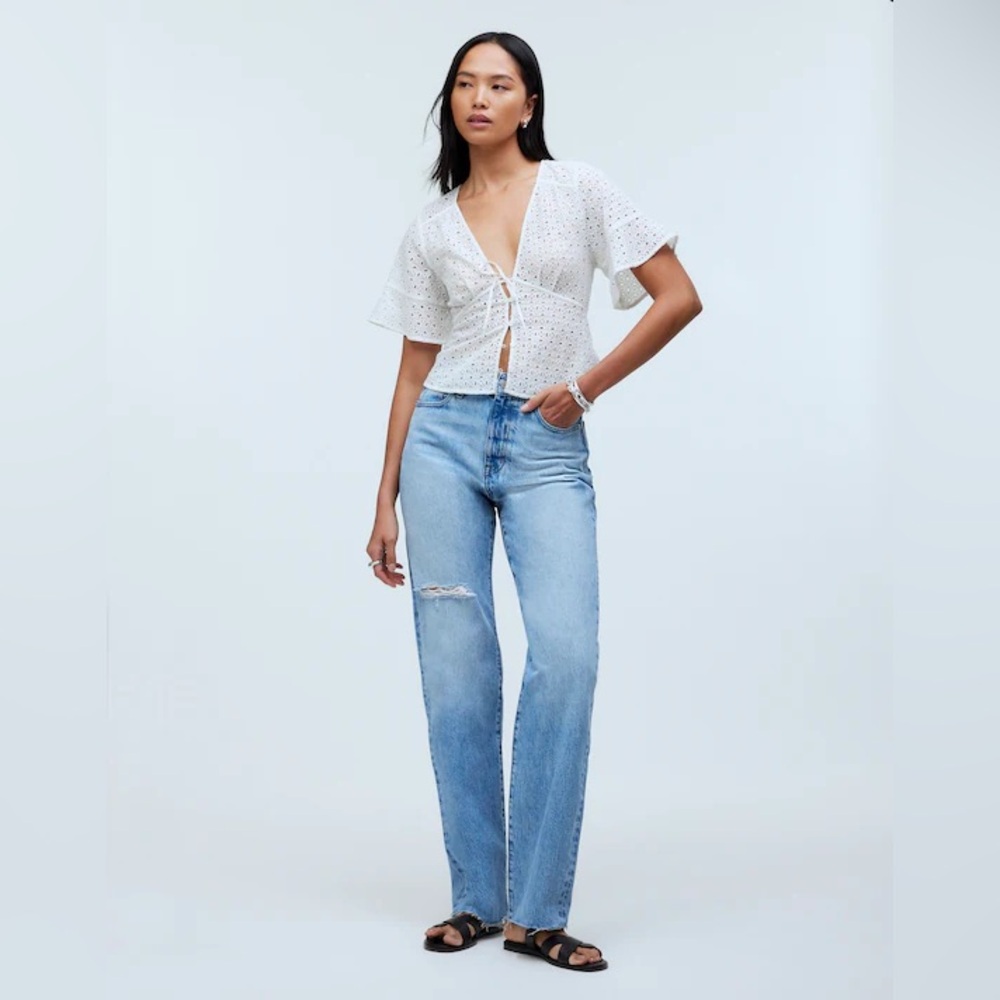 Madewell the 90’s Straight Jean in Revoir Wash size 30